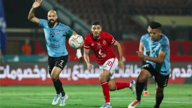 الأهلي ضد غزل المحلة في الدوري المصري